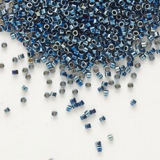Miyuki Delica #11 Opaque Nickel Finished Rainbow Blue DB0514 7.5gms