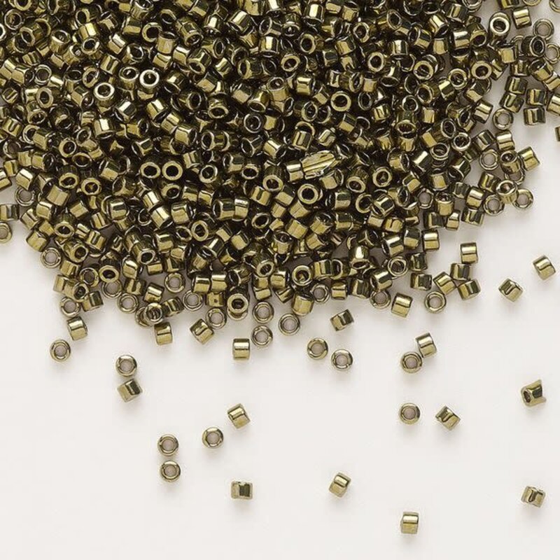Miyuki Delica #11 Opaque Nickel Finished Olive DB0456 7.5gms