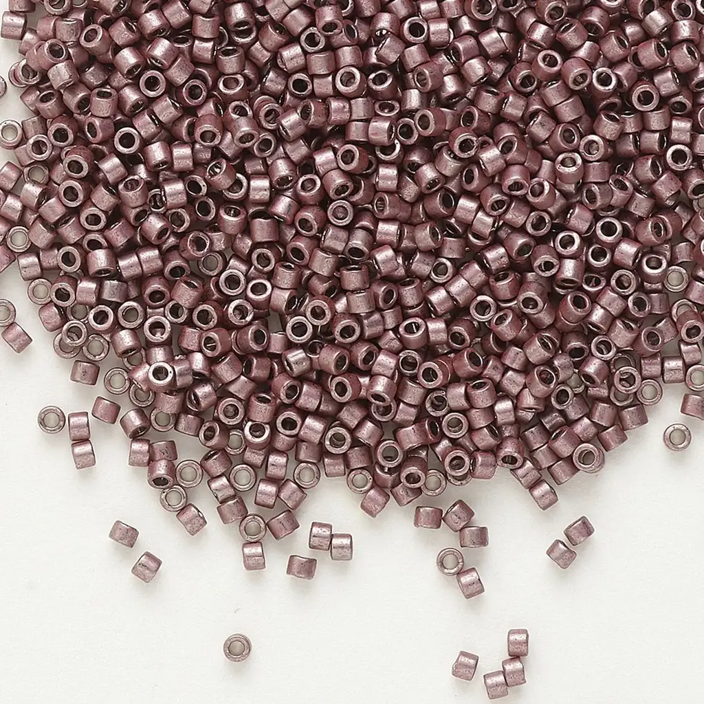 Miyuki Delica #11 Opaque Nickel Finished Mauve DB0462 7.5gms