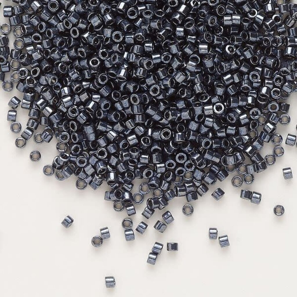 Miyuki Delica #11 Opaque Nickel Finished Hematite DB0453 7.5gms