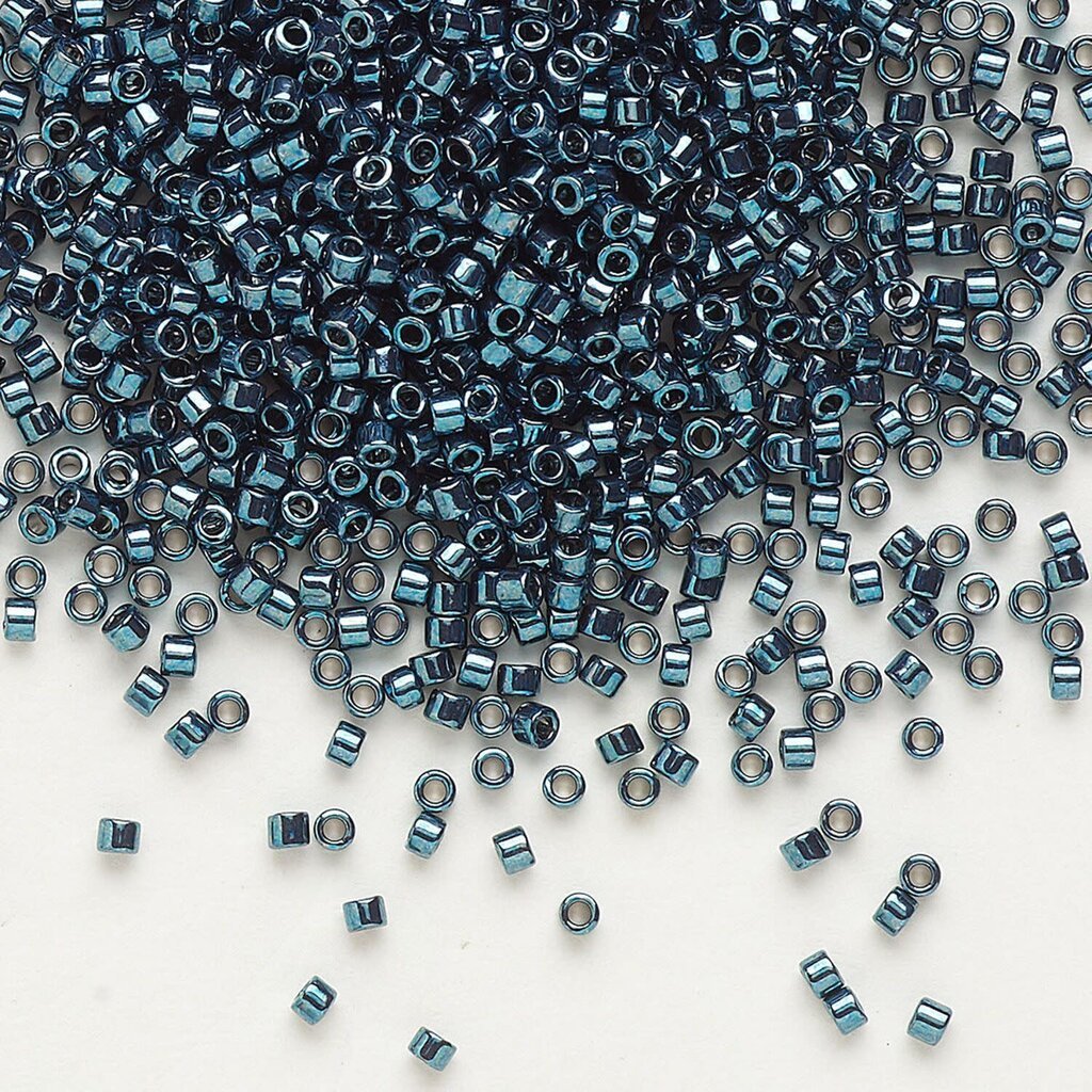 Miyuki Delica #11 Opaque Nickel Finished Dark Teal DB0451 7.5gms