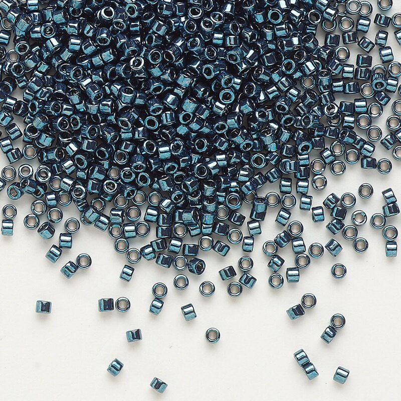 Miyuki Delica #11 Opaque Nickel Finished Dark Teal DB0451 7.5gms