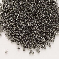 Miyuki Delica #11 Opaque Nickel Finished Dark Silver DB0452 7.5gms