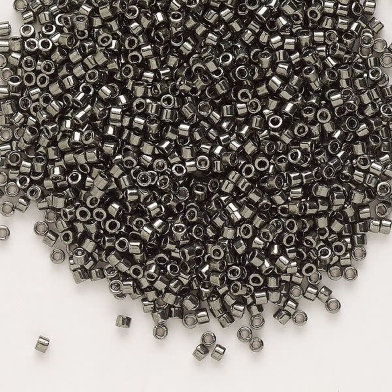 Miyuki Delica #11 Opaque Nickel Finished Dark Silver DB0452 7.5gms