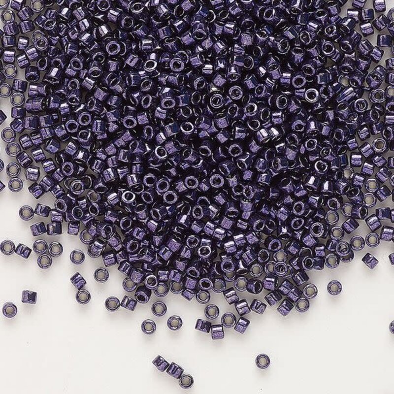 Miyuki Delica #11 Opaque Nickel Finished Dark Purple DB0464 7.5gms