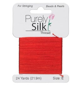 Purely Silk Thread Silk Red E 24Yrds