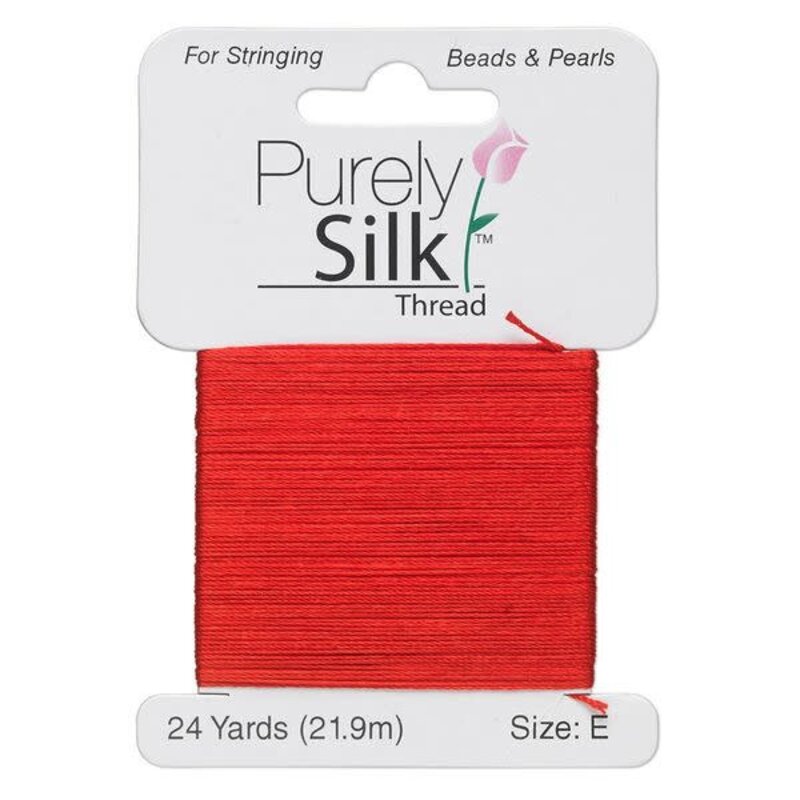 Purely Silk Thread Silk Red E 24Yrds