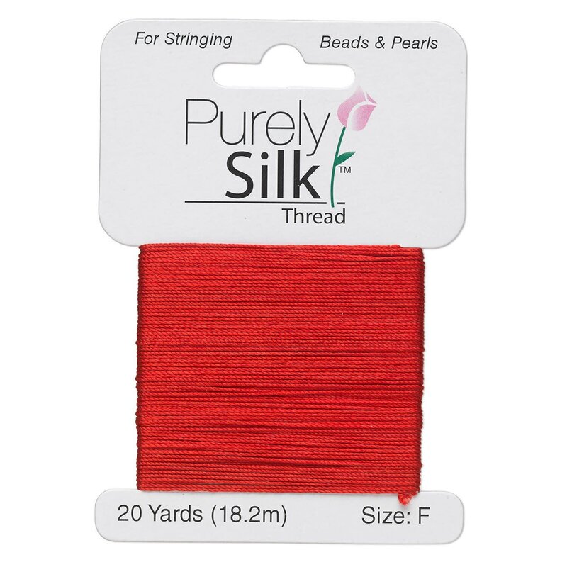 Purely Silk Thread Silk Red F 20Yrds