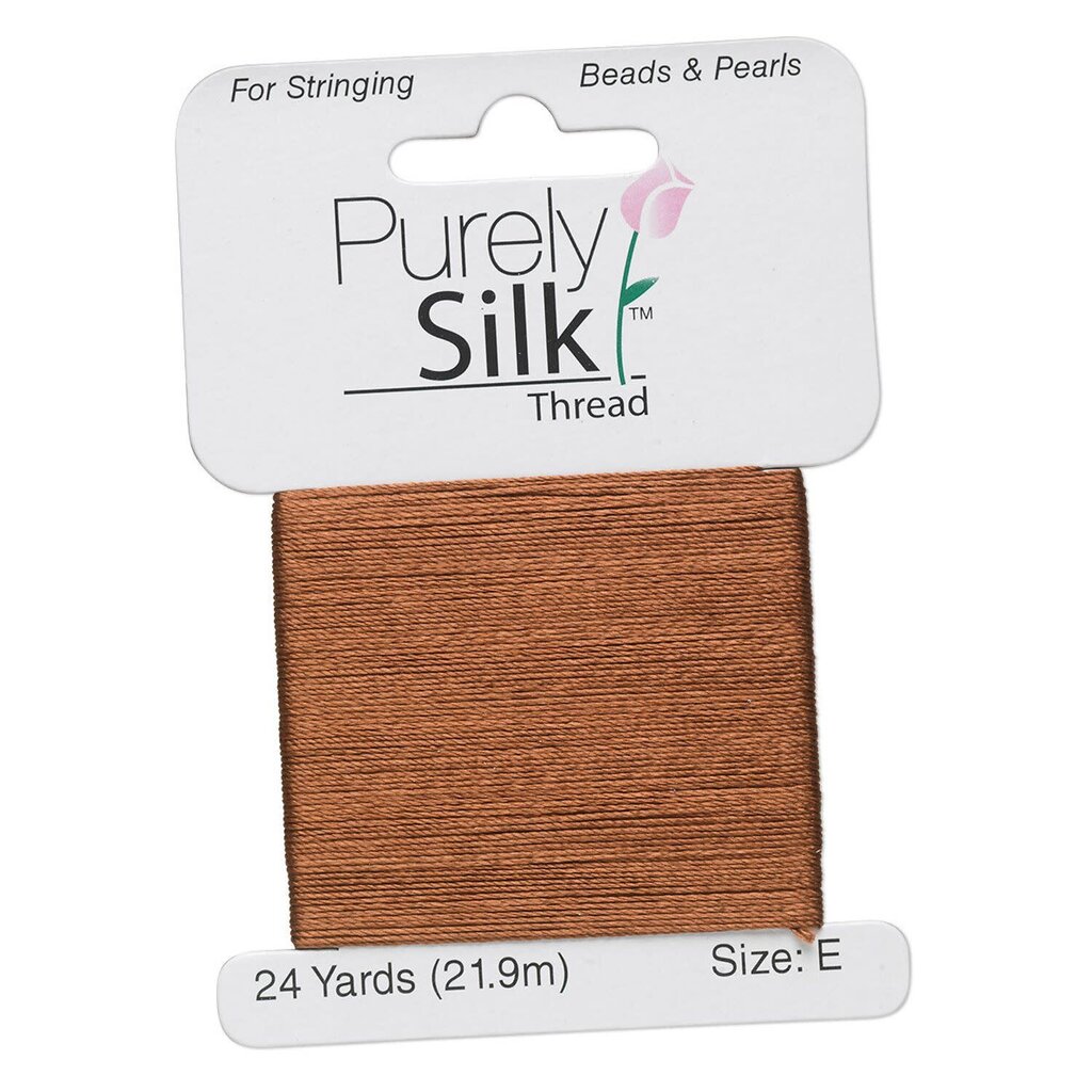 Purely Silk Thread Silk Brown E Card