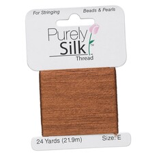 Purely Silk Thread Silk Brown E Card