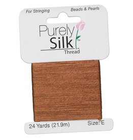 Purely Silk Thread Silk Brown E Card