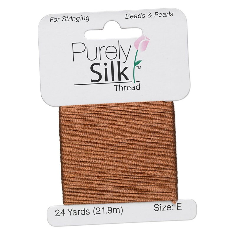 Purely Silk Thread Silk Brown E Card