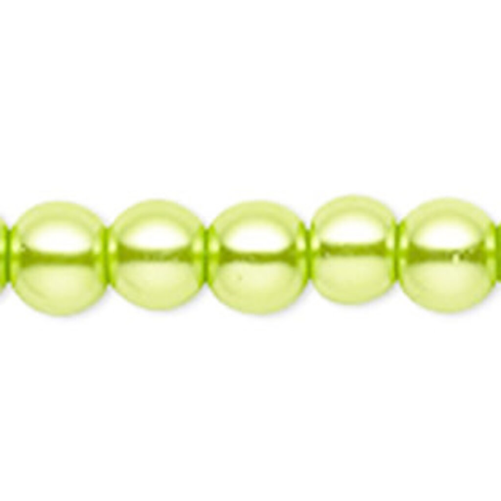 Bead World Glass Pearl Lime