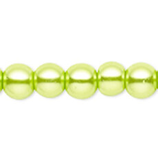 Bead World Glass Pearl Lime