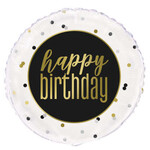 Metallic 'Happy Birthday' Foil Balloon 18"