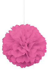 16” Hot Pink Paper Puff Ball