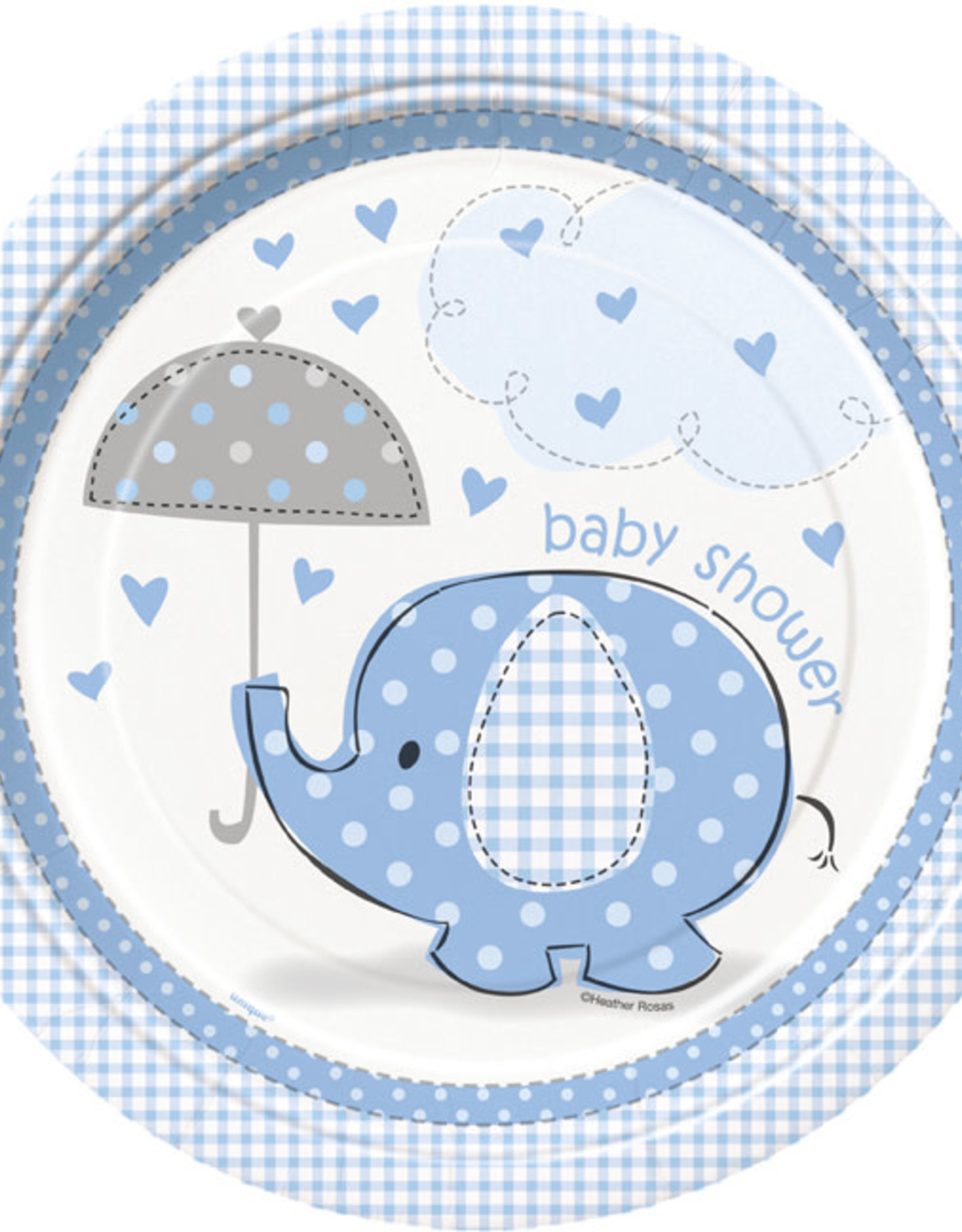 Blue Elephant Baby Shower 9 Plates The Ultimate Party And Rental Store