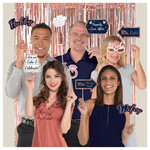 Navy and Rose Gold Wedding Photo Booth Kit