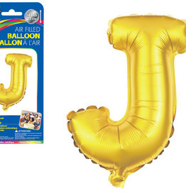 Gold Letter J Balloon (14" Air Filled)