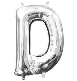 Silver Letter D Balloon (16" Air Filled)