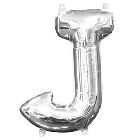 Silver Letter J Balloon (16" Air Filled)