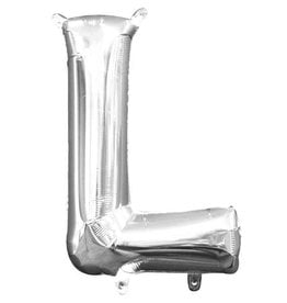 Silver Letter L Balloon (16" Air Filled)