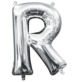 Silver Letter R Balloon (16" Air Filled)