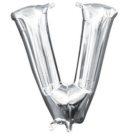 Silver Letter V Balloon (16" Air Filled)