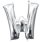 Silver Letter W Balloon (16" Air Filled)