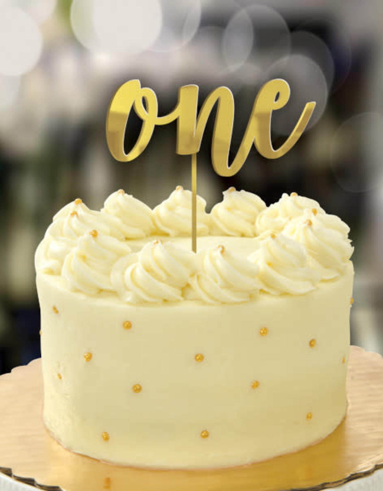 1st Birthday Gold Cake Topper