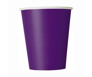 Deep Purple Paper Cups 8ct - The Ultimate Party and Rental Store