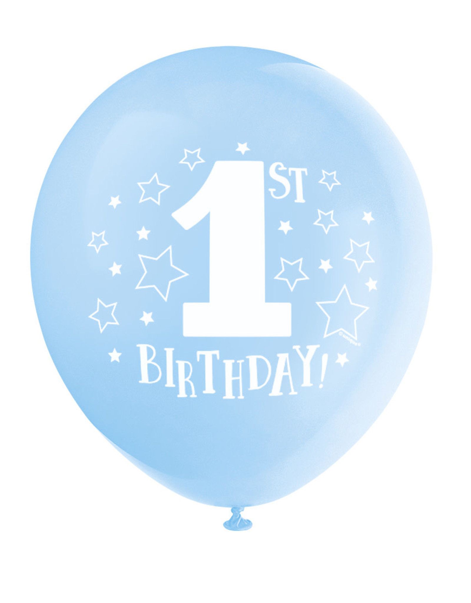 '1st Birthday!' Blue 12" Latex Balloons 8ct