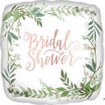 Bridal Shower Botanical 18" Square Mylar