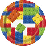 Lego Blocks 7" Dessert Plates 8ct