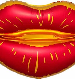 Satin Sangria Lips Mylar 31" Balloon