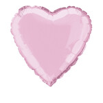 Pastel Pink Solid Heart Foil Balloon 18"