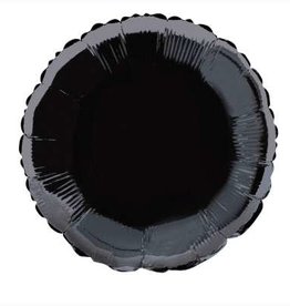 Black Round Foil Balloon 18"
