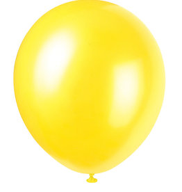 12" Latex Pearlized Balloons 8ct - Golden Yellow