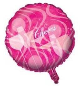 Cheers Pink 18" Foil Balloon