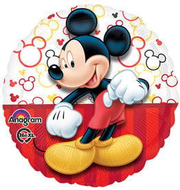 Mickey Mouse Stripes Foil Balloon 18"