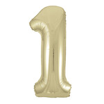 34” New Gold Number 1 Mylar Balloon