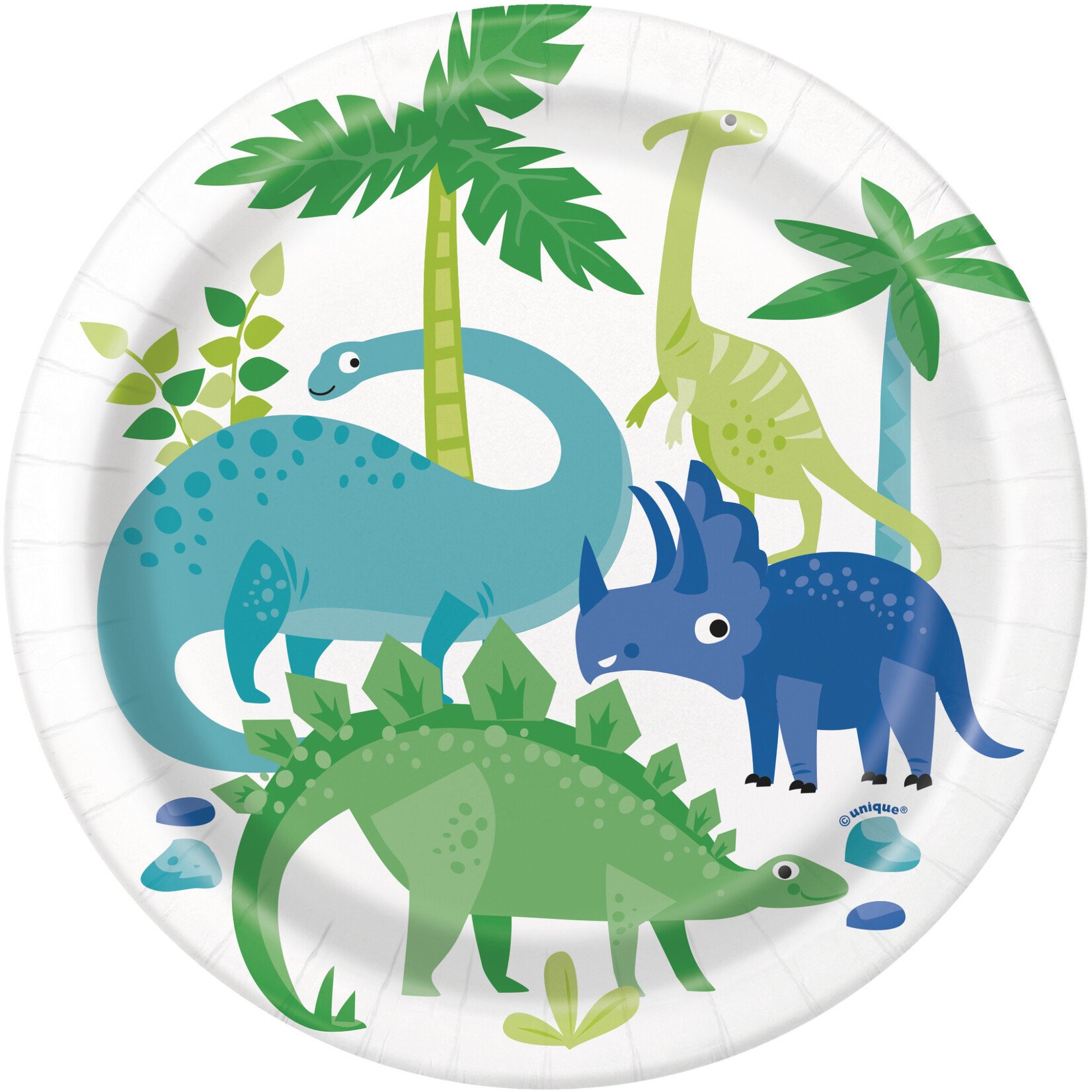 Dino-Mite Dessert Plates 8ct Birthday Party Supplies - The Party Place