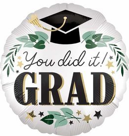 "You Did it!" Grad Ivy Foil Mylar Balloon 18"