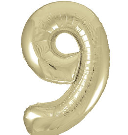 34" Gold Number 9 Balloon