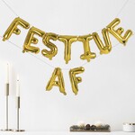 'Festive AF' Gold Air Fill Banner
