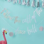 'Follow the Call of the Disco Ball' Hollographic Banner