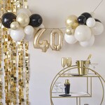 40th Birthday Milestone Air Balloon Bunting Decoration