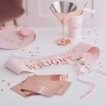 Personalized Rose Gold Bridal Party 'Bride To Be' Sash