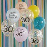 'Happy Fucking 30th Birthday' 12" Latex Birthday Balloon Bundle, 8ct