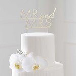 Mr and Mrs Gold Arcylic Cake Topper
